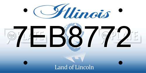 7EB8772 Illinois License Plate