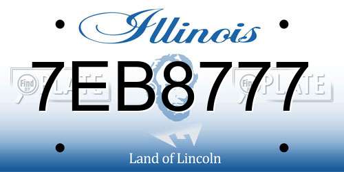 7EB8777 Illinois License Plate
