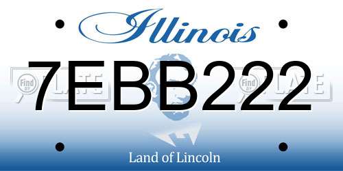 7EBB222 Illinois License Plate