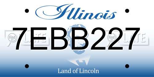 7EBB227 Illinois License Plate