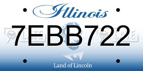 7EBB722 Illinois License Plate