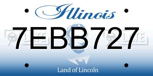 7EBB727 Illinois License Plate