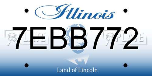 7EBB772 Illinois License Plate