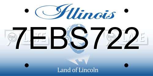 7EBS722 Illinois License Plate