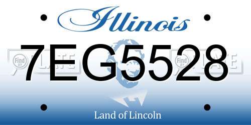 7EG5528 Illinois License Plate