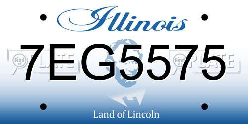 7EG5575 Illinois License Plate