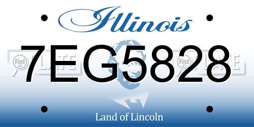 7EG5828 Illinois License Plate