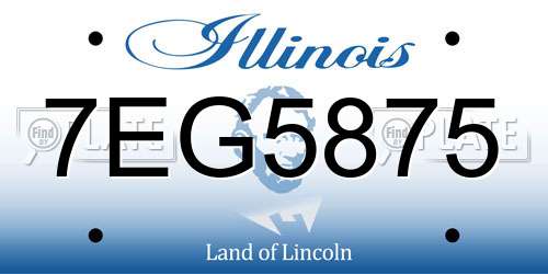 7EG5875 Illinois License Plate