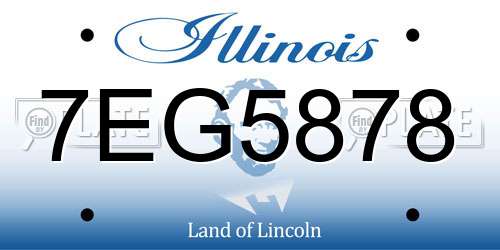 7EG5878 Illinois License Plate