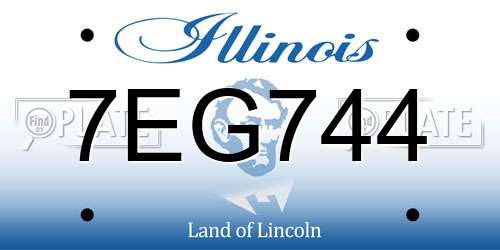 7EG744 Illinois License Plate