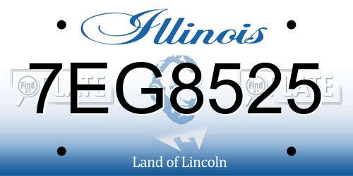 7EG8525 Illinois License Plate