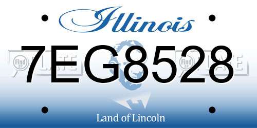 7EG8528 Illinois License Plate