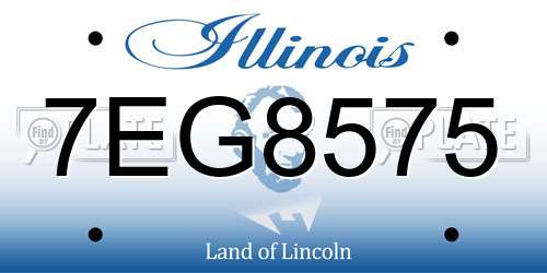 7EG8575 Illinois License Plate