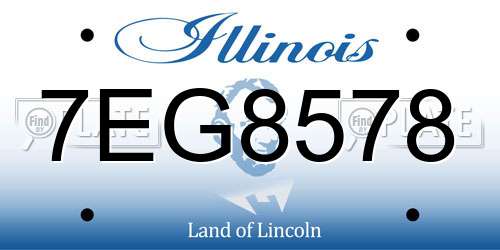7EG8578 Illinois License Plate