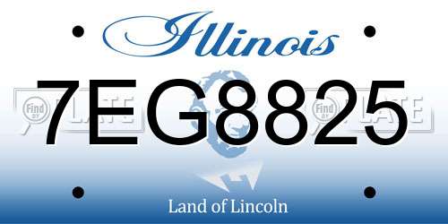 7EG8825 Illinois License Plate