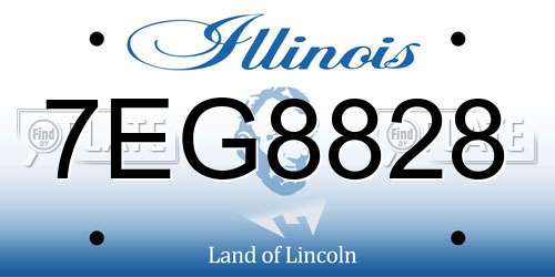 7EG8828 Illinois License Plate