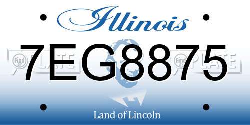 7EG8875 Illinois License Plate