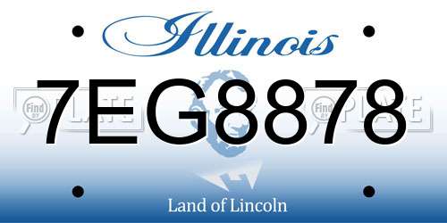 7EG8878 Illinois License Plate