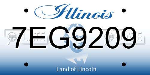 7EG9209 Illinois License Plate
