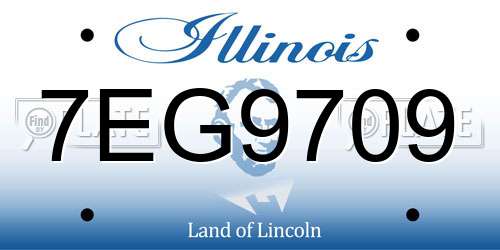 7EG9709 Illinois License Plate