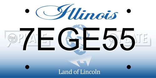 7EGE55 Illinois License Plate