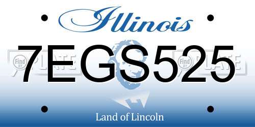 7EGS525 Illinois License Plate