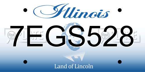 7EGS528 Illinois License Plate