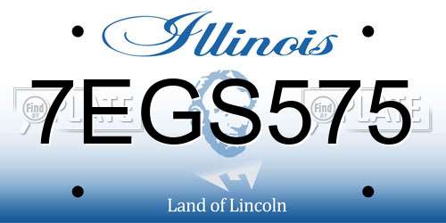 7EGS575 Illinois License Plate