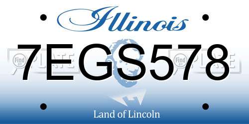 7EGS578 Illinois License Plate