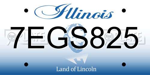 7EGS825 Illinois License Plate