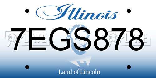 7EGS878 Illinois License Plate