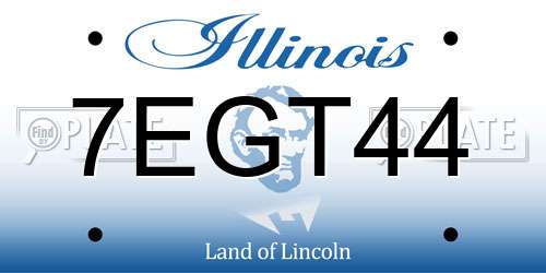 7EGT44 Illinois License Plate