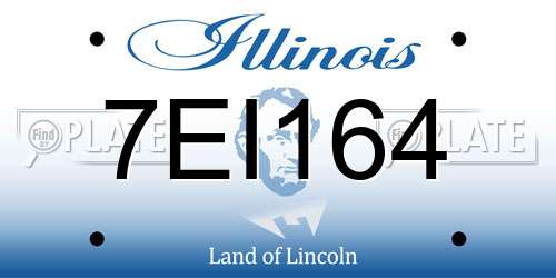 7EI164 Illinois License Plate