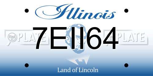 7EII64 Illinois License Plate