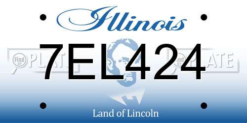 7EL424 Illinois License Plate