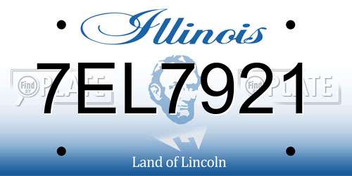 7EL7921 Illinois License Plate