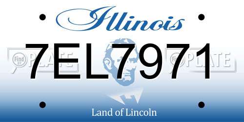 7EL7971 Illinois License Plate