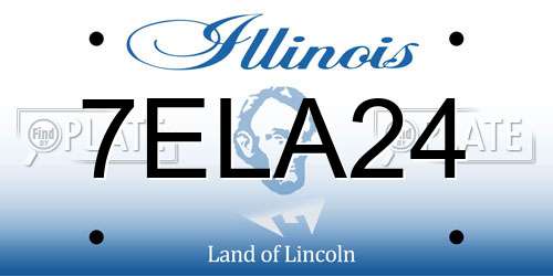 7ELA24 Illinois License Plate