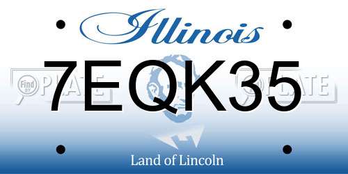 7EQK35 Illinois License Plate