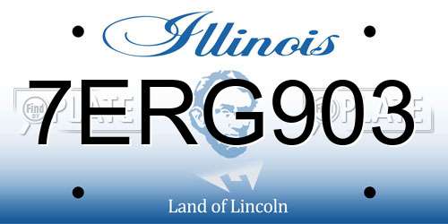 7ERG903 Illinois License Plate