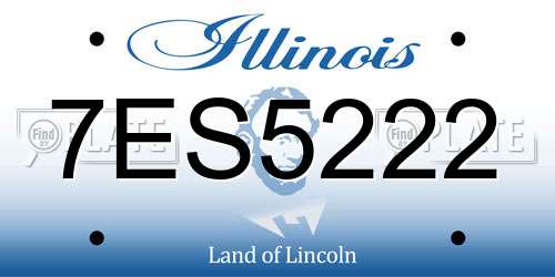 7ES5222 Illinois License Plate