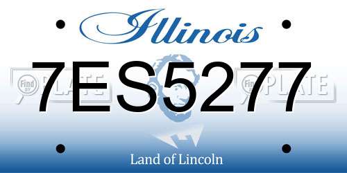 7ES5277 Illinois License Plate
