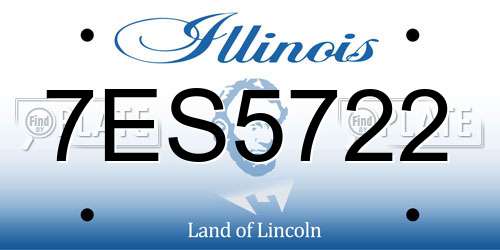 7ES5722 Illinois License Plate