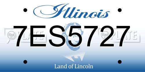 7ES5727 Illinois License Plate