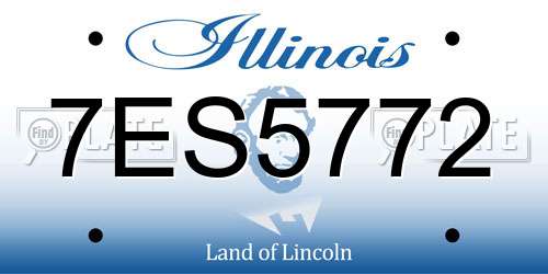 7ES5772 Illinois License Plate