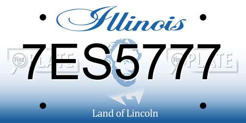 7ES5777 Illinois License Plate