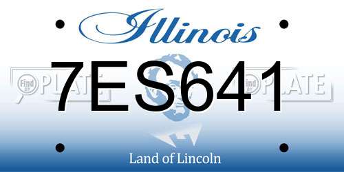 7ES641 Illinois License Plate