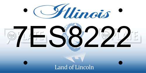 7ES8222 Illinois License Plate