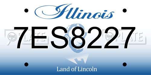 7ES8227 Illinois License Plate