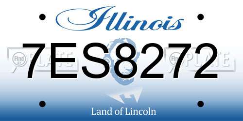 7ES8272 Illinois License Plate